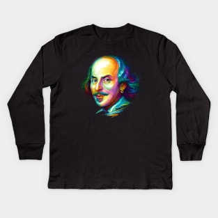 William Shakespeare Kids Long Sleeve T-Shirt